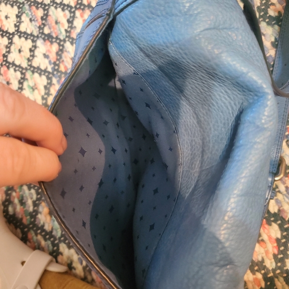 Sky blue Fossil saddle bag - Picture 5 of 8